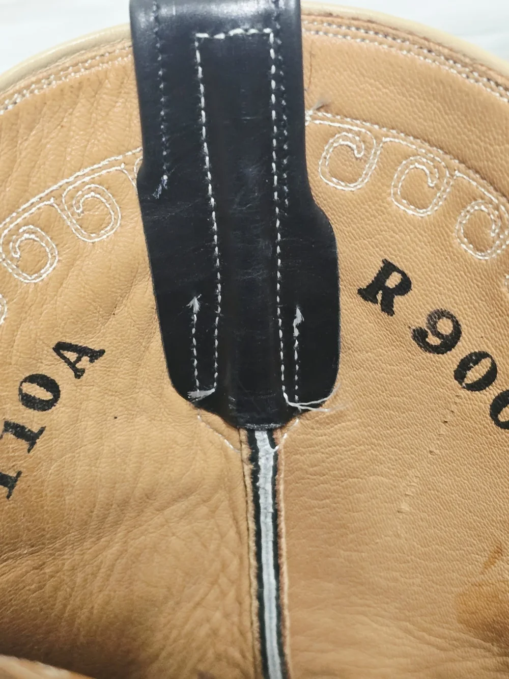 Rios of Mercedes Black Leather Cowboy Boots 9 D